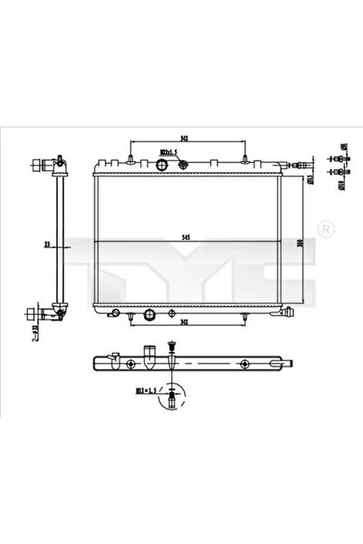 TYC Radiator Racire Motor Citroen Berlingo / Berlingo First Microbus/Xsara Pe...