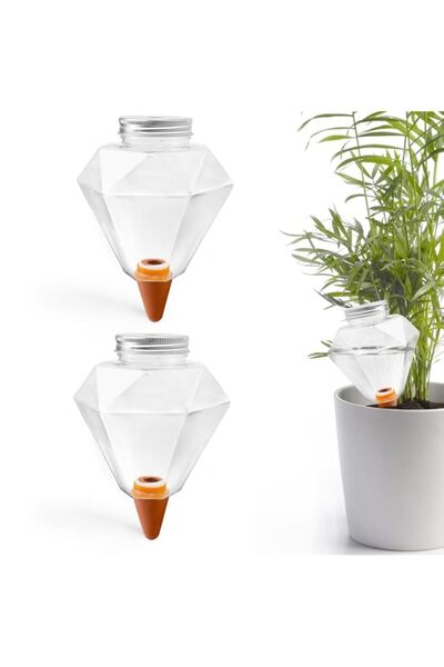 Generic Plant Watering Globes, Diamond Plastic Shape Plant Watering Globes, F...