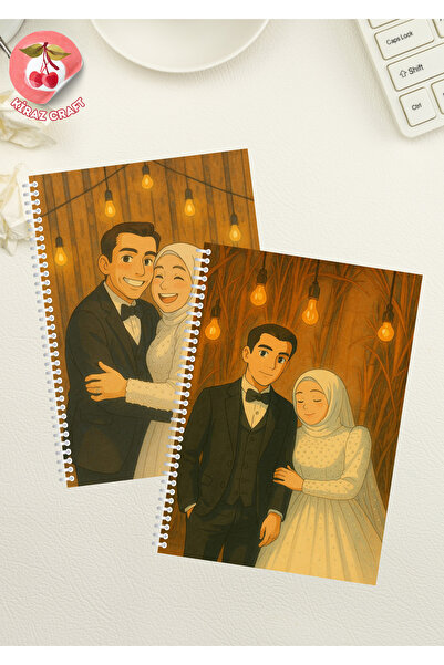 Kiraz Craft Kişiye Özel Tasarım Defter - Kişiselleştirilmiş Hediye Notebook S...
