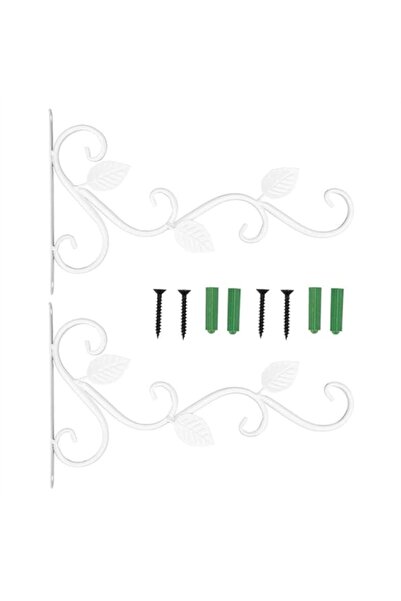 Generic 2Pcs European Wall‑Mounted Iron Hanger Hook for Flower Pots Garden De...