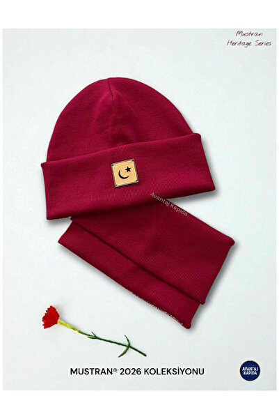 Mustran 95% Cotton Handmade 2-Piece Beret Neck Collar Set for Children Aged 4-12 |   Double Layer 4 Layer Ear Protection Gift