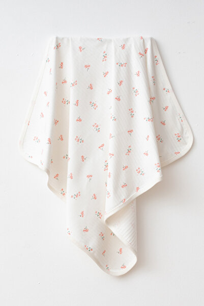 yukobaby bebeğiniz için en doğalı Tiny Wildflower Natural Cotton 80X90 cm Single Layer Baby Blanket Yk78495