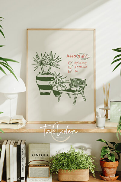 tablodea Boemski stil života, letnji tematski uokviren poster, slika na Pinte...