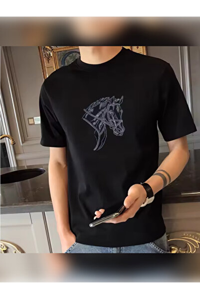 TİMİSİVA Tricou unisex supradimensionat AT cu imprimeu Cotton guler rotund cu...