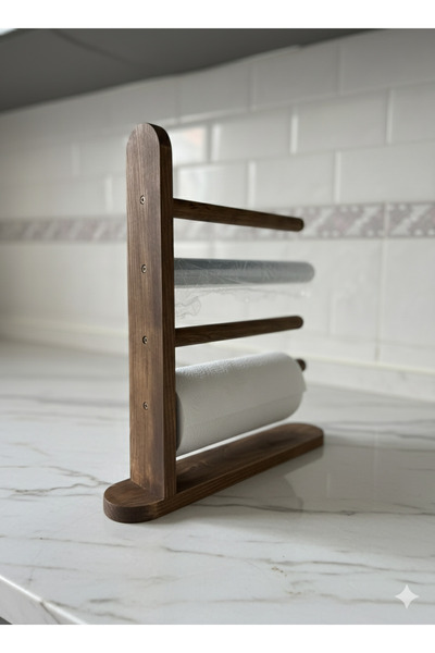 Akinsc Mobilya Dekorasyon Ahşap Rulo Tutucu