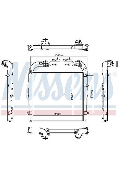 Nissens Intercooler Compresor Scania G 1/P 1/R 1