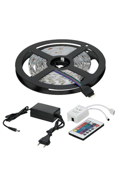 OEM Deliny RGB Multicolor LED Strip, 24-key IR Remote, 2A Transformer, 300 LEDs, 5m