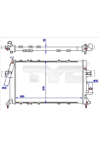 TYC Radiator Racire Motor Opel Astra G 1998-2005