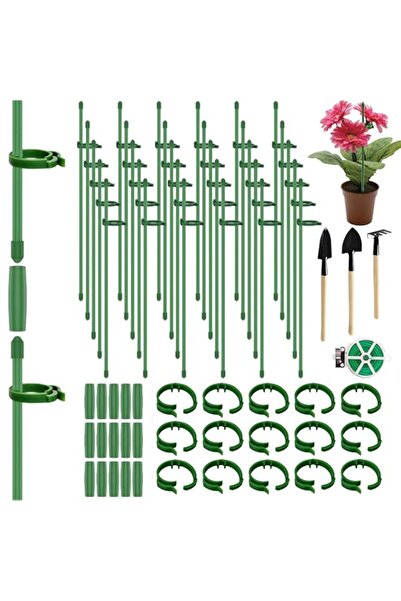 Generic 94PCS Plant Stakes,AdjustablePlant Support Stakes with Plant Clips