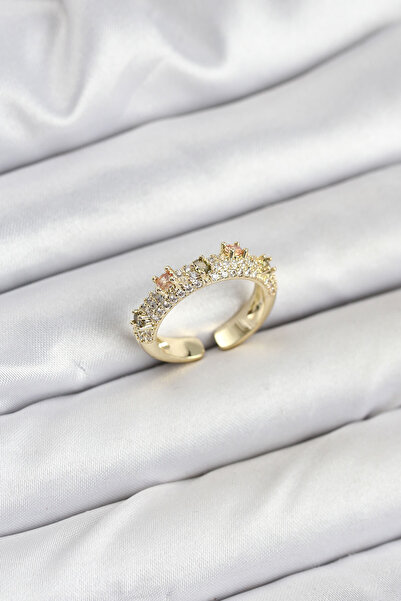 Skygo Brass Gold Color Zircon Stone Vintage Women Ring - Tj-Byk3832