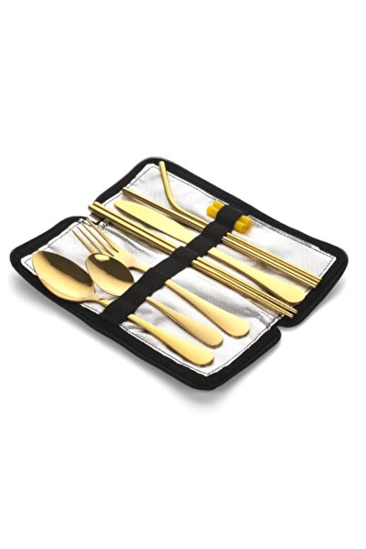 Generic Portable Utensils Set, 8-Piece Camping Cutlery Travel Flatware Kit wi...
