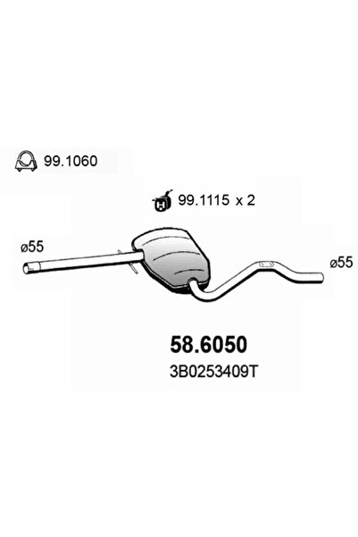 ASSO Toba Esapamet Intermediara Vw Passat B5