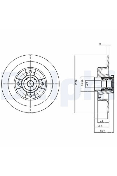 DELPHİ Disc Frana Renault Clio 3/Megane 1/Megane 2