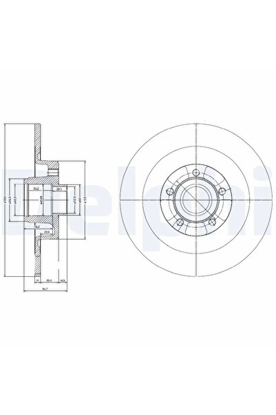 DELPHİ Дискова спирачка Renault Espace 4/Vel Satis