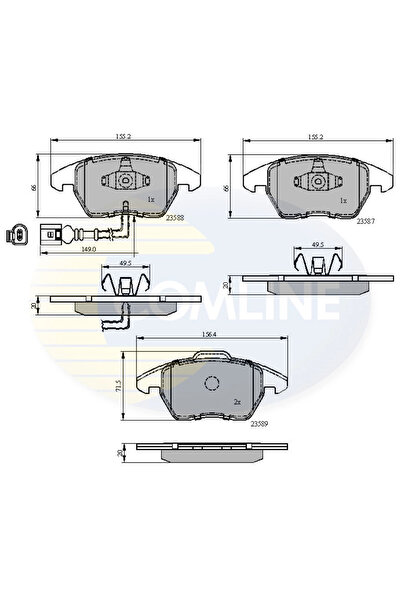 Comline Set Placute Frana Frana Disc Audi Tt Skoda Octavia 2/Roomster/Superb 2
