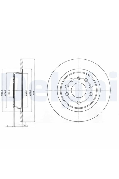 DELPHİ Дискови спирачки Cadillac BLS Fiat Croma