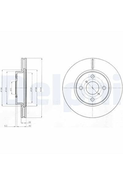 DELPHİ Спирачен диск Toyota Yaris