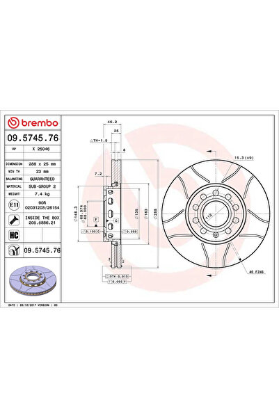 Brembo Set Discuri Frana Audi 100 C4/A4 B5/A6 C4 Vw Passat B5 1990-2013