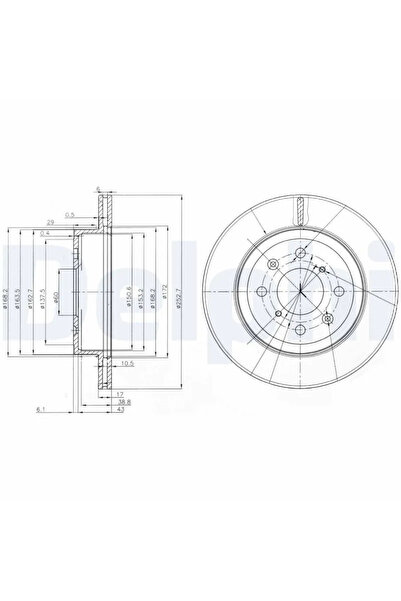 DELPHİ Disc Frana Opel Agila Subaru Justy 3