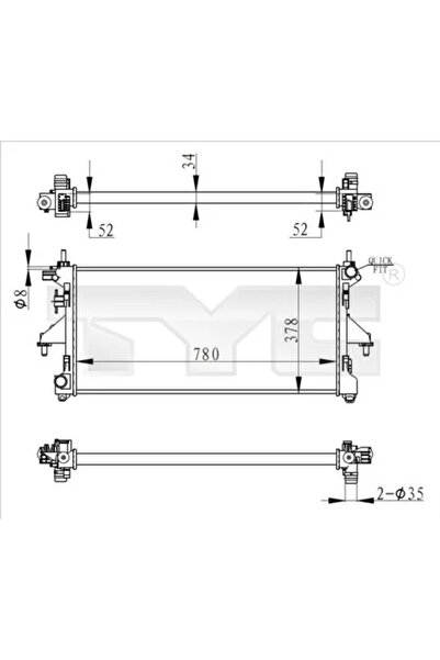 TYC Radiator Racire Motor Citroen Jumper 2 Bus/Jumper 2 Caroserie/Jumper 2 Pl...