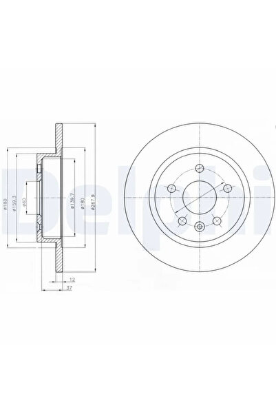 DELPHİ Disc Brake Chevrolet Cruze Opel Astra J/Mokka / Mokka 10