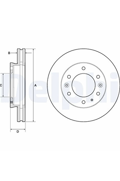 DELPHİ Дискови спирачки Ford Ranger Ford Usa Ranger Cab & Chassis/Ranger Crew...