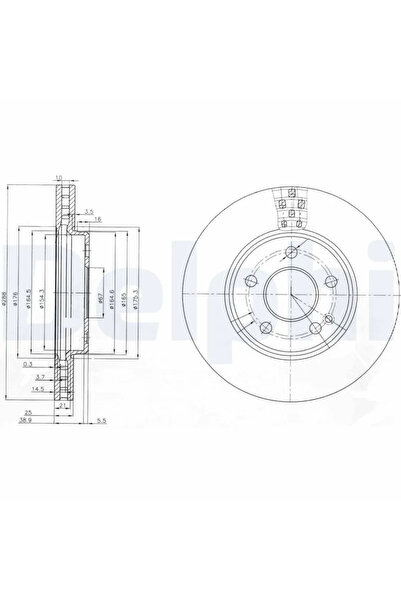 DELPHİ Дискови спирачки Mercedes-Benz A-класа/B-класа Sports Tourer