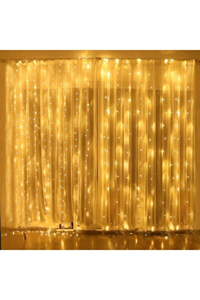 Galaxia Luminițe de Crăciun tip perdea, 3m x 3m, 300 LED-uri, alb cald, telec...