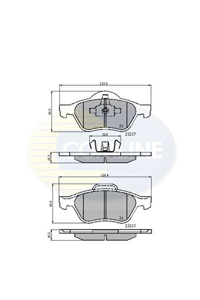 Comline Set Placute Frana Frana Disc Renault Laguna 2/Laguna 3/Laguna Cupe 20...