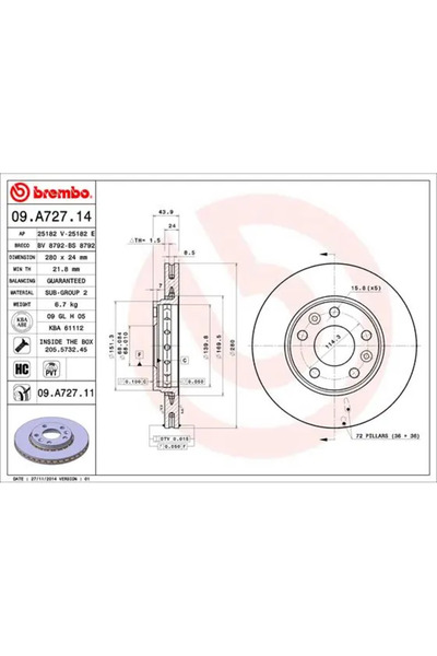 Brembo Disc Frana Dacia Duster Renault Duster/Fluence/Laguna 3
