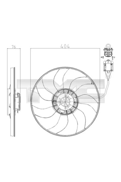 TYC Ventilator Radiator Opel Astra J/Cascada