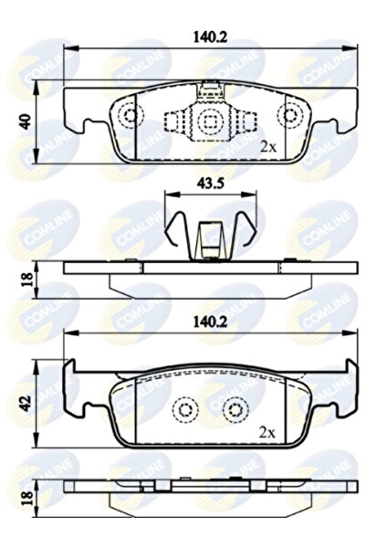 Comline Set Placute Frana Frana Disc Dacia Logan 2/Logan Mcv 2/Sandero Renaul...