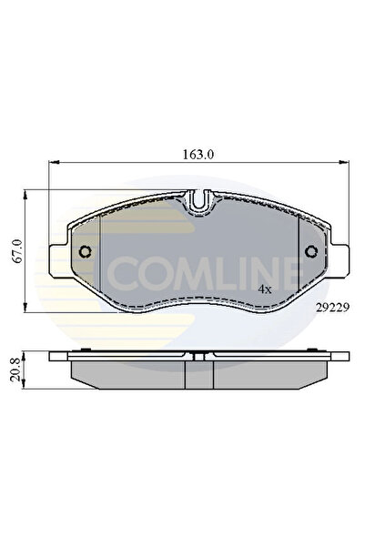 Comline Set Placute Frana Frana Disc Iveco Daily 3 Caroserie/Daily 4 Bus/Dail...