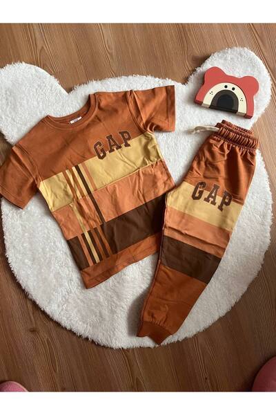 EKNKİDS Boys' Striped Bottom Set