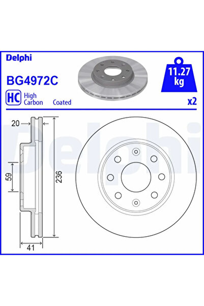 DELPHİ Спирачен диск Chevrolet Aveo / Kalos/Spark Daewoo Cielo/Kalos/Lanos