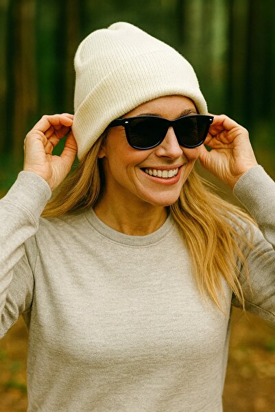 Netodak Soft Textured Women's Beanie – Stylish and Comfortable, Ecru Color Ba...