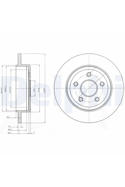DELPHİ Спирачен диск Jeep Commander/Grand Cherokee 3/Grand Cherokee 4