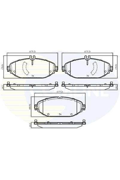 Comline Set Placute Frana Frana Disc Mercedes-Benz C-Class/E-Class