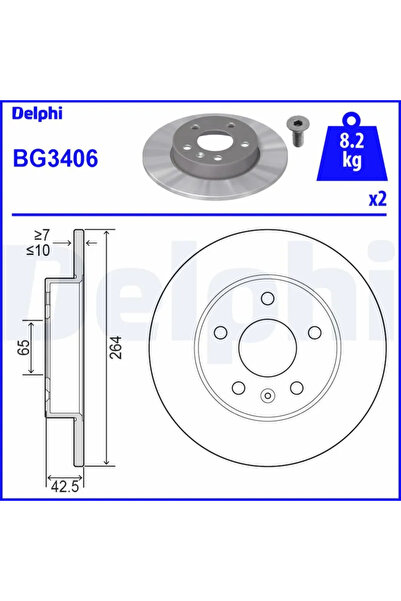 DELPHİ Disc Frana Opel Astra F/Astra G/Astra H Vauxhall Astra Model 4/Corsa M...