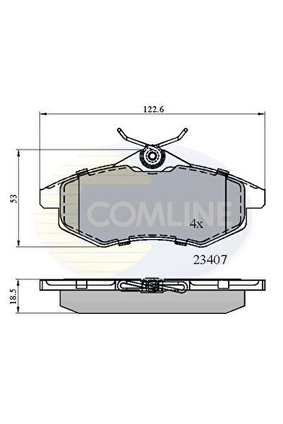 Comline Set Placute Frana Frana Disc Citroen C2/C3 1/C3 Pluriel 2002-2012