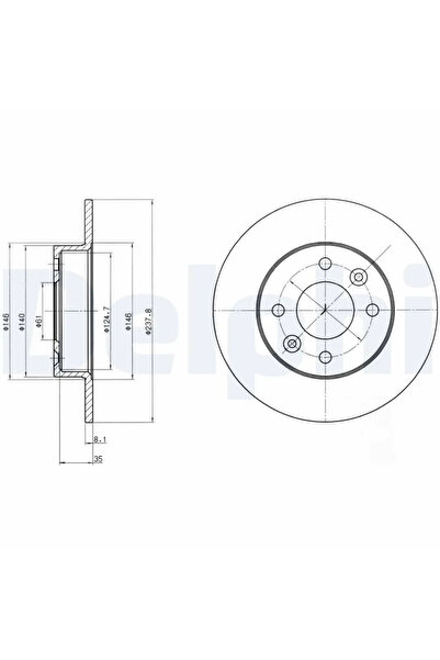 DELPHİ Disc Frana Renault Clio 1/Rapid Autoutilitara/Limuzina Spatioasa/Super 5