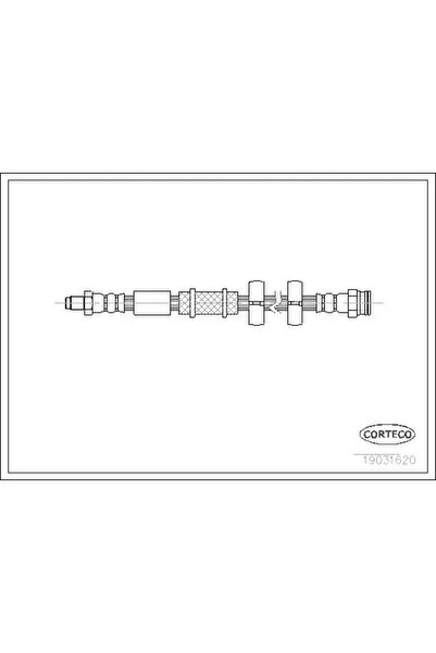 CORTECO Furtun Frana Puntea Spate Fiat Albea/Palio/Strada Pick-Up