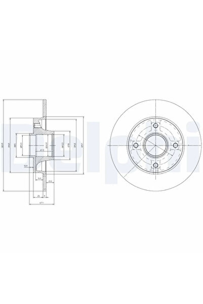 DELPHİ Disc Frana Citroen C4 1/C4 Cupe Peugeot 207/307