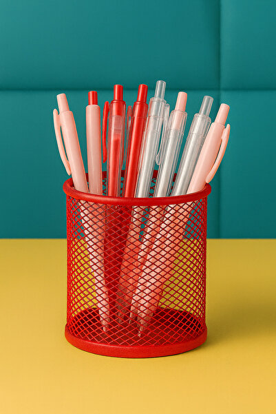 Boldy Desktop Office Pen Holder - Perforated Pen Holder - Metal Pen Holder-Office Desktop Organizer-Desktop Pen Holder