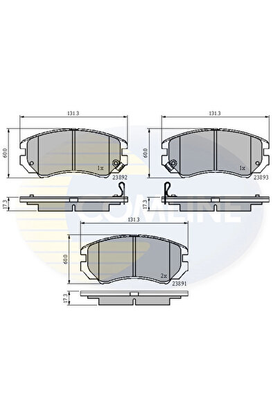 Comline Set Placute Frana Frana Disc Hyundai Coupe 2/Elantra 4 Limuzina/Sonat...