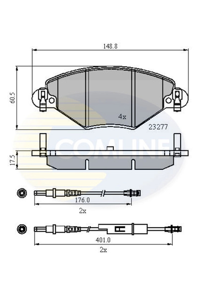 Comline Set Placute Frana Frana Disc Citroen C5 1/C5 2/C5 3