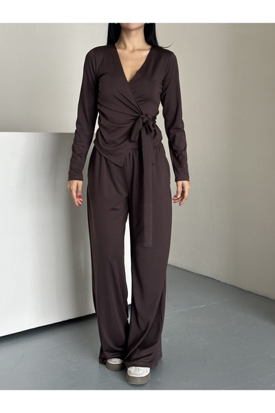 Marbella Women's Modal Fabric Double Bottom Top Set