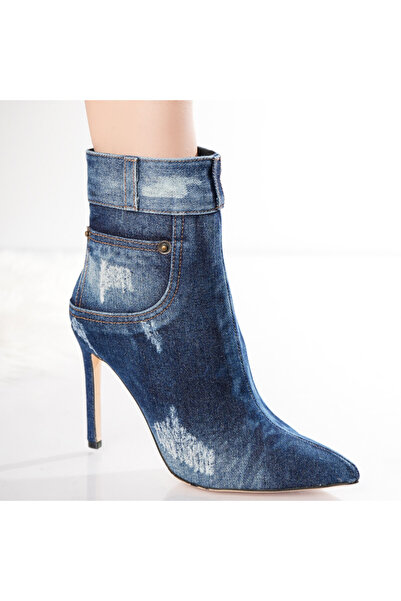 Botinelli Women's Navy Blue Textile Boots - Carson Blue, 40