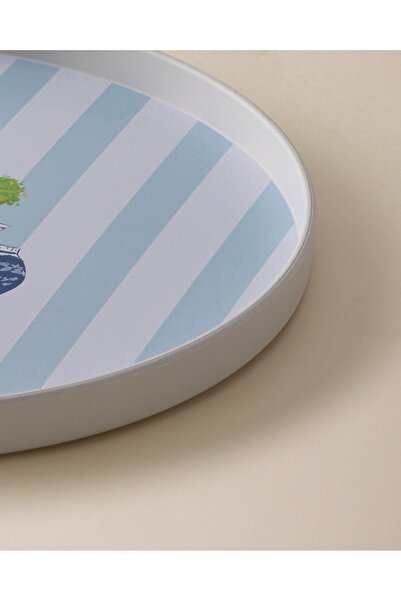 Madame Coco Carine Yuvarlak Sunum Tepsi - Renkli