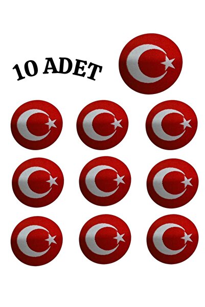 MODANKA Özel Güvenlik Türk Bayrağı Göğüs Ve Kol Arması Yeni Tip 10 Adet (Dokuma)